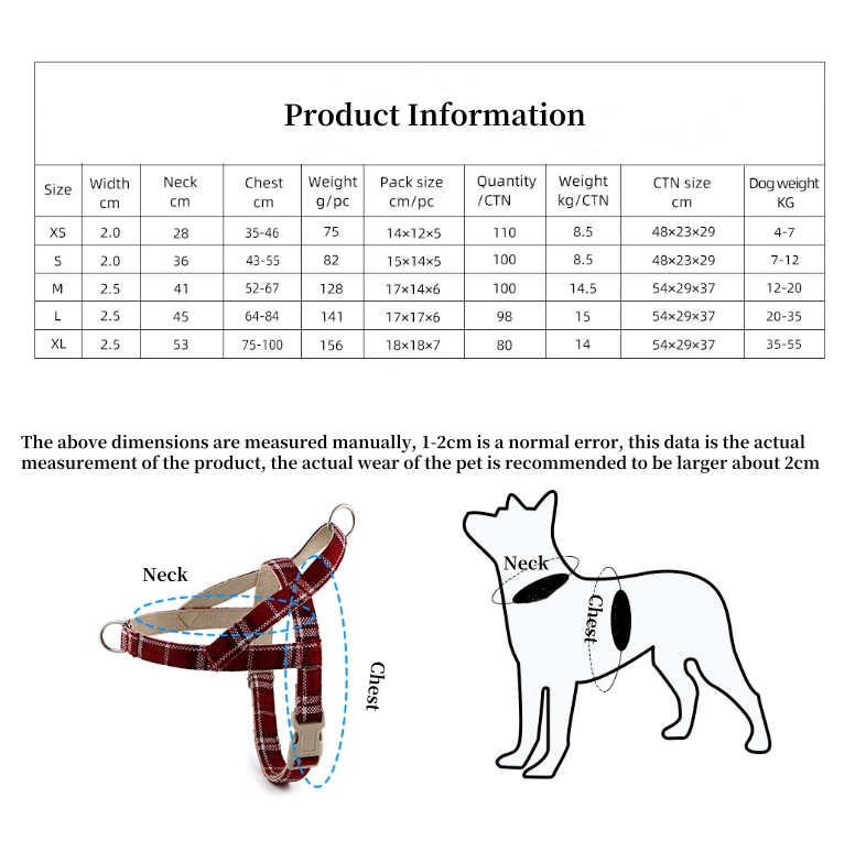 Eco-Friendly Cotton and Linen Quick-Wear Dog Harness Vest – Anti-Escape Leash for Small, Medium, and Large Dogs