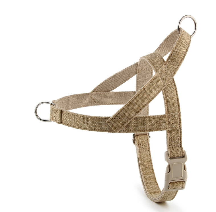 Eco-Friendly Cotton and Linen Quick-Wear Dog Harness Vest – Anti-Escape Leash for Small, Medium, and Large Dogs