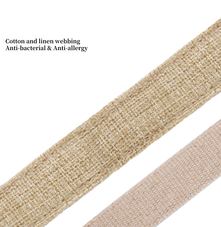 Adjustable Eco-Friendly Linen Dog Collar | Solid Color Cotton-Linen Pet Necklace with Buckle