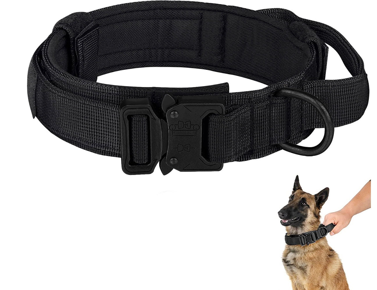 Tactical Dog Leash and Collar Set - Outdoor Training Gear for Large Dogs, German Shepherds, Durable Tactical Dog Collar and Leash