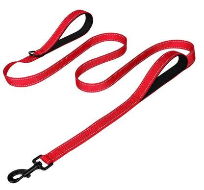 Reflective Dual Handle Dog Leash for Large Dogs - Anti-Pull Durable Pet Leash for Walking and Outdoor Use