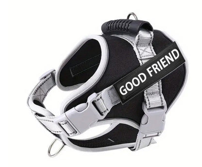 Reflective Dog Harness and Leash Set - Anti-Pull Chest Harness with Leash for Medium and Large Dogs, Durable Pet Supplies for Walking and Outdoor Use