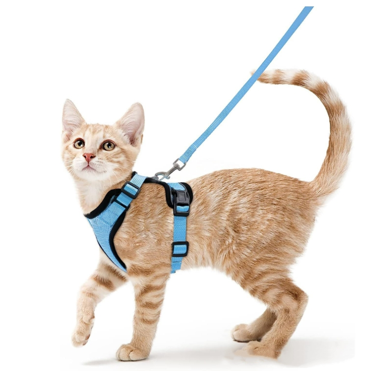 Breathable Reflective Cat Harness with Anti-Escape Leash - Pet Harness for Cats and Small Dogs