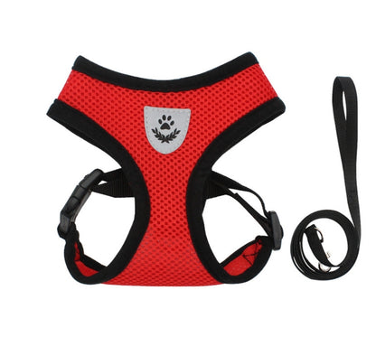 Reflective Pet Harness and Leash Set - Adjustable Dog Vest Harness for Small Dogs, Durable Pet Supplies